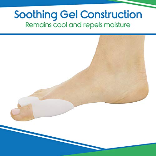 Vivesole Silicone Toe Separator - Toe Spacers For Bunions - Bunion Cushion - Big Toe Bunion Separator - Straightener - Protector, Orthopedic Corrector - Padding Bunion Support For Pain Relief (2 Pack) #TOP7
