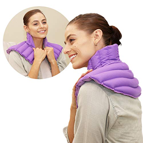 My Heating Pad for Neck and Shoulders Pain Relief | Moist Heat Heating Pad | Neck Heating Pad Microwavable | Shoulder Heating Pad for Sore Muscles, Stress, Tension | Hot Rice Bags Therapy -Purple Plus