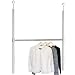 DecoBros Adjustable Hanging Closet Rod, Chrome