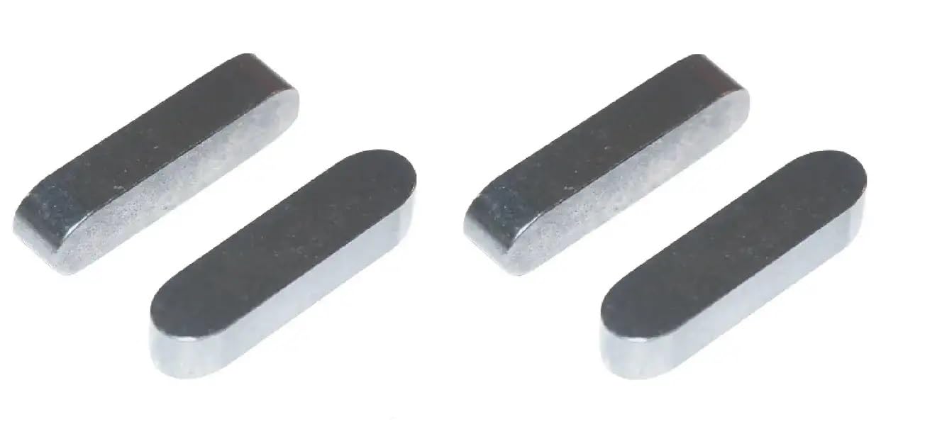 cyclingcolors 4 x wał napędowy, sprężyna dopasowująca, klin zapłonowy, klin do przewożenia półksiężyca, traktora, kosiarki, skutera, 8 x 7 x 20 mm