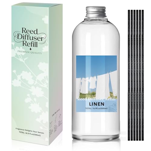 Image of SCENTORINI Reed Diffuser Oil Refill, 16.9oz Linen Scented Essential Oil