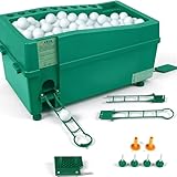 Mejuv Automatic Golf Tee Machine with 9 Club Jacks, 100 Capacity Cordless Golf Ball Dispenser for Training