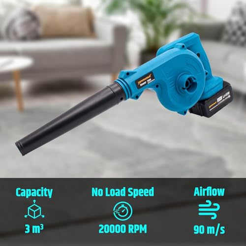 Image of TOMAHAWK 21V Cordless Electric Blower Handheld Blower for Leaves, Snow, Dust & Home Cleaning