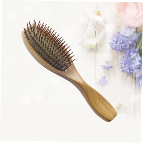 Brosse à cheveux coussin bois ergonomique démêlante