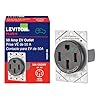 Leviton EV Charging Receptacle 50 Amp, 1450R-0B0, Black