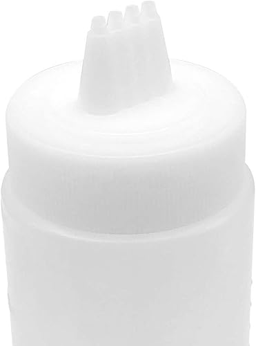 Miniatura 7 de GARASANI Dispensador de botellas de condimentos exprimibles de salsa de 4 agujeros (18 oz - 17.9 fl oz)