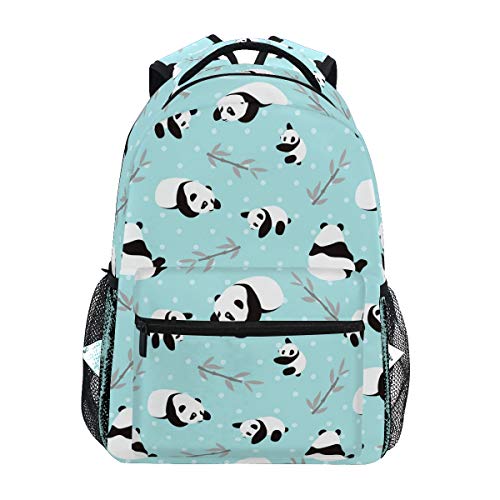 Mochila Escolar de Oso Azul Panda para de Viaje para niños niñas Bookbag