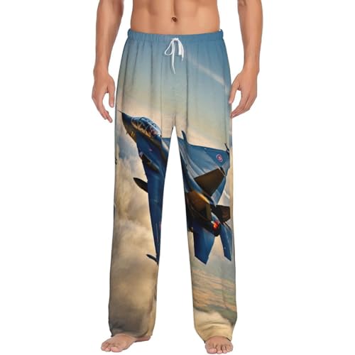 Pantalon de pyjama pour homme en micropolaire à imprimé avions