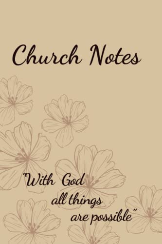 Carnet de notes d'église - Cahier ligné broché de haute qualité pour la liturgie