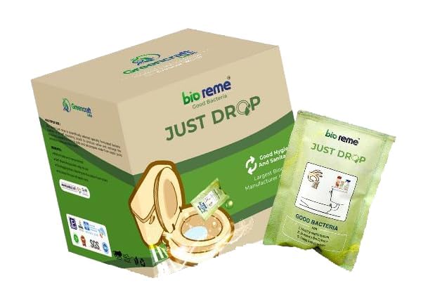 Bio Reme Septic Tank Cleaner Bacteria Powder Odour Removing Effective Bacteria Powder Available in Pack of 10 Sachets (35 gms each)