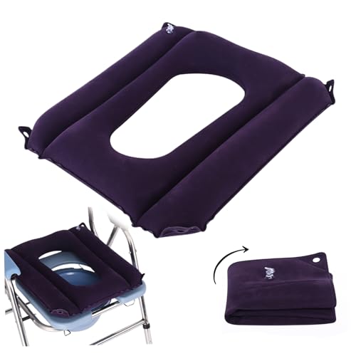 Jorzer Cojines inflables Tipo gofre antiescaras para Ancianos enfermería para Personas postradas en Cama para aliviar el Dolor Transpirables para los glúteos (Azul)