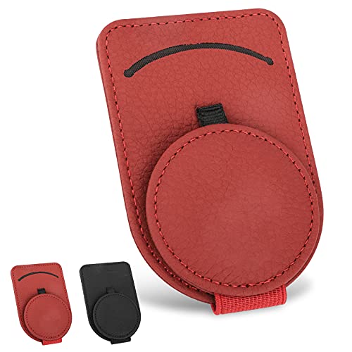 Linkstyle Sunglass Holder for Car, Magnet Adsorption Sunglasses Visor Clip with Ticket Card Clip, Universal Leather Eyeglass Hanger Holder for Car Sun Visor Storing Glasses Card Mask (Red) Linkstyle Sunglass Holder for Car, Magnet Adsorption Sunglasses Visor Clip with Ticket Card Clip, Universal Leather Eyeglass Hanger Holder for Car Sun Visor Storing Glasses Card Mask (Red)