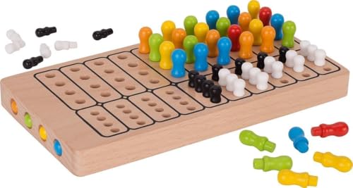 Goki Master Logic – Das spannende Strategiespiel aus Holz für 2 Spieler mit 72 farbigen und 40 schwarzen/weißen Pionen, ideal für Kinder ab 7 Jahren!