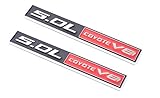 2pcs 5.0 Coyote V8 Emblems, 3D Decals Fender Hook Trunk Badge Stickers Replacement for Mustang F150 Black Red