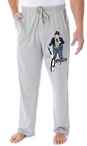Dc Comics Men's Batman Villains The Penguin Character Loungewear Sleep Pajama Pants (X-Large) Heather Grey #TOP6
