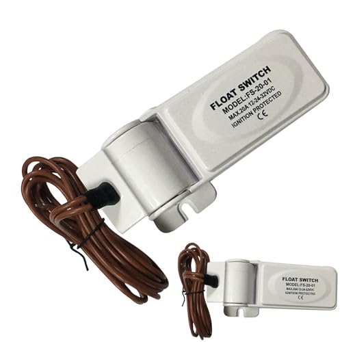Interruptor de flotador de bomba de achique - Interruptor de flotador eléctrico para bombas de achique en cruceros y barcos | Regulador de nivel de agua para buques piscinas marinas