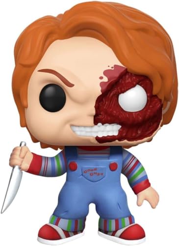 Funko Chucky Jeu d´Enfant Pop! Movies Vinyl (Exc) Figurine Chucky Half (BD) 9 cm