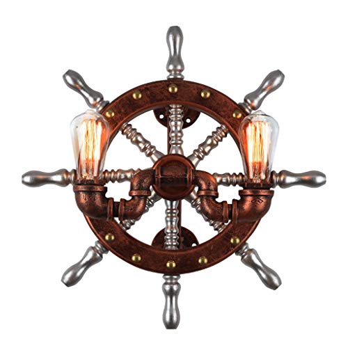 Lèche-murs Applique murale de pipe en fer forgé de salon éclairage de cage d'escalier lampe de chevet chaude de chambre applique murale pour vent industriel ( Color : Brass , Size : 50cm*50cm ) Cover