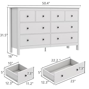 Wanan8drawerdresser50modernwhitedresserchestsofdrawer8drawerwidedressersforbedroom Urban Country Home Decor Wanan 8 drawer dresser 50 modern white dresser chests of drawer 8 drawer wide dressers for bedroom urban country home decor