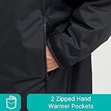 FREESPIRIT Unisex Aquarobe Pro Waterproof Jacket with Hood, Fleece Lining & 2 Zipped Pockets for Adults, Oversized Changing & Dry Robe for Men & Women (UK, Alpha, L, XL, Regular, Regular, Black) - Image 5