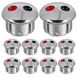 Installation facile : simple à installer en quelques étapes seulement, vous faisant gagner du temps et de l'énergie. bouchon pour trou de robinet, indicateur eau chaude/eau froide pour le trou de la poignée de robinet