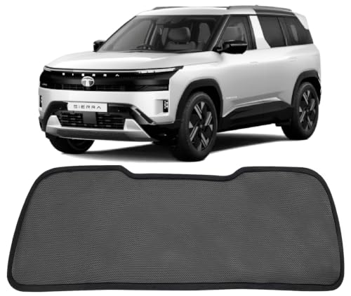 Image of Autofact Dicky Curtain for Sierra 2026 | Custom Fit Rear Windshield Sunshade | UV & Heat Protection | Foldable Mesh | Privacy & Cooling Car Accessory