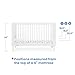 Delta Children Ollie 4-in-1 Convertible Crib - Greenguard Gold Certified, Bianca White