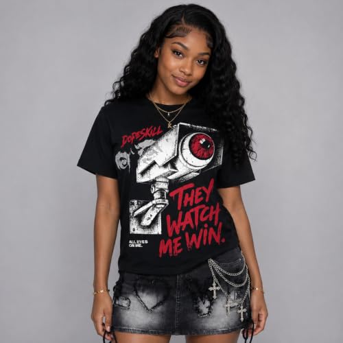 Image of DopeSkill Graphic Tee Streetwear Hip Hop Hypebeast Unisex T-Shirt Sneaker Colour Matching Shirts Rapper Mouth