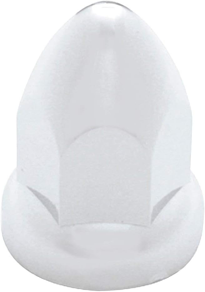 1-1/2 X 2-3/4 Chrome Plastic Bullet Nut Covers with Flange - Push-On 20 Pack