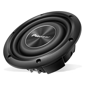 Pioneer TS-A2000LD2 Passiv Subwoofer, leistungsstarker Subwoofer mit 700 W Maximalleistung, 20 cm, 67 mm Einbautiefe, IMPP Membran, Kontinuierliche Ausgangsleistung 250 W, schwarz