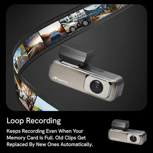 Image of Nextro X300 SoloView Car Dashcam | 2K QHD | 145 Wide Angle | Wi-Fi App Control | Night Vision | WDR | G-Sensor | Voice Control | 1.47 inch IPS Display | Loop Recording | Parking Monitor | Hardwire Kit