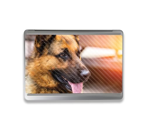 Image of MightySkins Carbon Fiber Skin Compatible with Microsoft Surface Laptop Studio 2 (2023) Full Wrap Kit - German Shepherd | Protective, Durable Textured Carbon Fiber Finish | Made in The USA