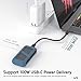 uni USB C Hub 4K, USB Type C 6-in-1 Adapter with 4K HDMI, 100W Power Delivery, 2 USB 3.0, Micro/SD Card Readers, Thunderbolt 3 Compatible with iPad Pro 2020, MacBook Pro, Chromebooks and More