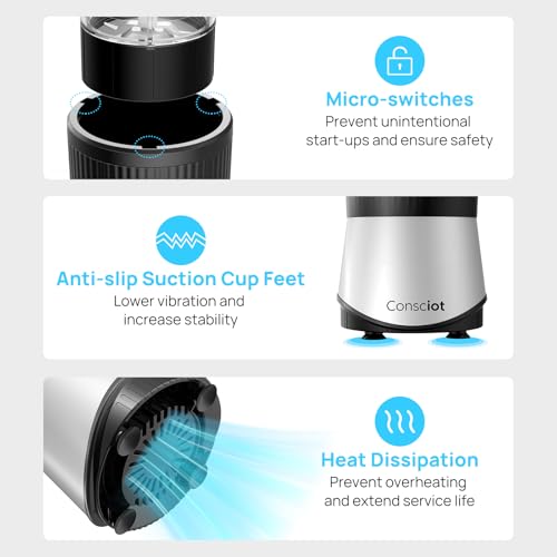 image for Consciot CB08 11-Piece Blender for Kitchen and Personal Size, Blend Sh