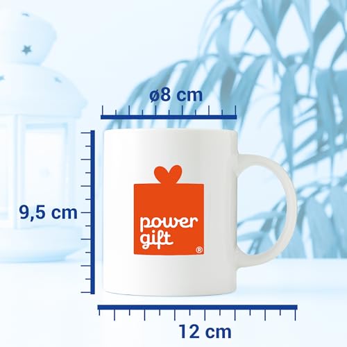 power gift FRANZÖSISCHE BULLDOGGE (D) - Kaffeetasse, Becher, Teetasse aus hochwertiger Keramik. Kaffeebecher mit schöner Grafik und Spruch in deutscher Sprache. Praktisches Geschenk.
