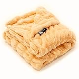 Minky Designs Passionate Peach Minky Blanket – Ultra Soft Faux Fur Throw Blanket for Couch, Bed & Home – Fluffy, Warm & Luxurious – Chic Collection (Large, 60x72)