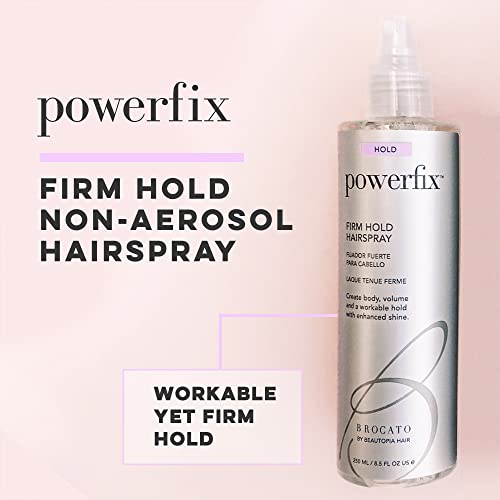 Brocato Powerfix Firm Hold Hairspray, 8.5 Oz | Volumizing Hairspray Adds Texture & Locks In Curls Without Flaking Or Buildup | Texturizing Hair Spray Product Add Shine & Volume For Sexy Hairstyles #TOP1