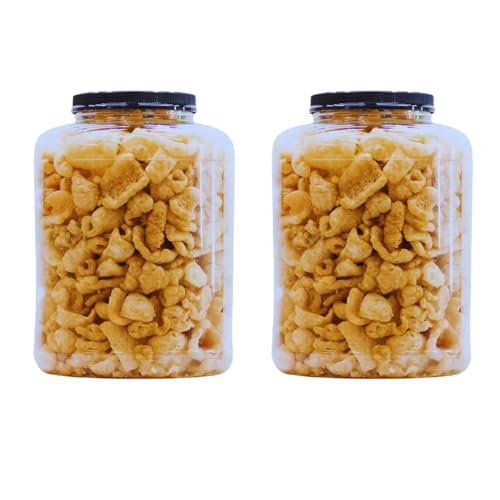 (2) Original Fried Pork Rinds, 16oz Resealable Tub Premium Chicharrones Zero Carbs High Protein Crunchy Crackling Snacks Keto Paleo Friendly Party Food Guacamole Gourmet Snack Savory Treat