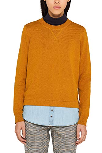 edc by Esprit 099cc1i008 suéter, Amarillo (Amber Yellow 700), Large para Mujer