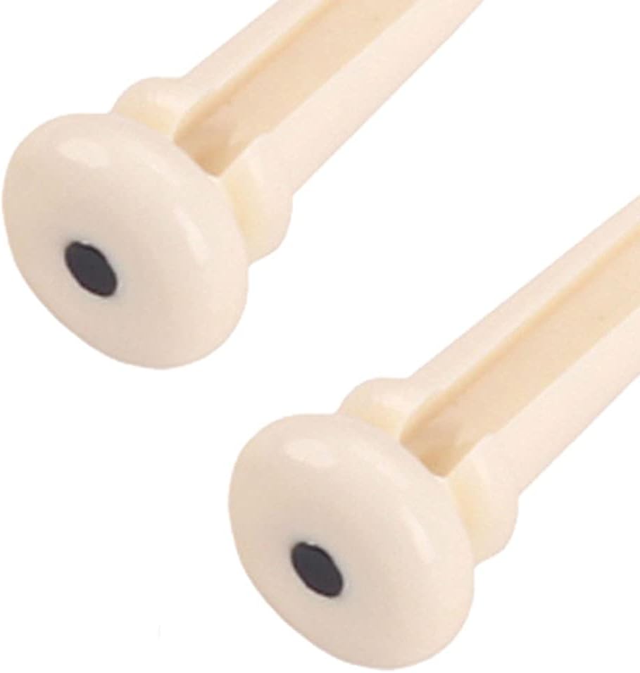 Baosity 4pcs Acoustic Bass Guitar Bridge Pin+Saddle for Bass Guitar Replacement Accessory : Musical Instruments