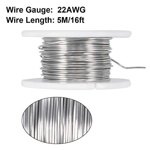 Uxcell 0.6Mm 22Awg Heating Resistor Wire Wrapping Nichrome Resistance Wires For Heating Elements 16Ft #TOP1