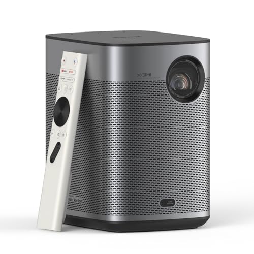 XGIMI Halo+ GTV, Videoprojecteur Portable 1080P, Google TV avec Licence Netflix, 700 ISO Lumens, 2x5W Harman Kardon, ISA, Wi-FI, écran 200 po., Batterie intégrée avec 2,5 h d'autonomie de Lecture