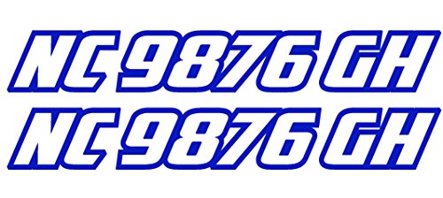 Custom Boat Or Pwc Registration Hull Id Decal Sticker Set Of 2 #TOP1