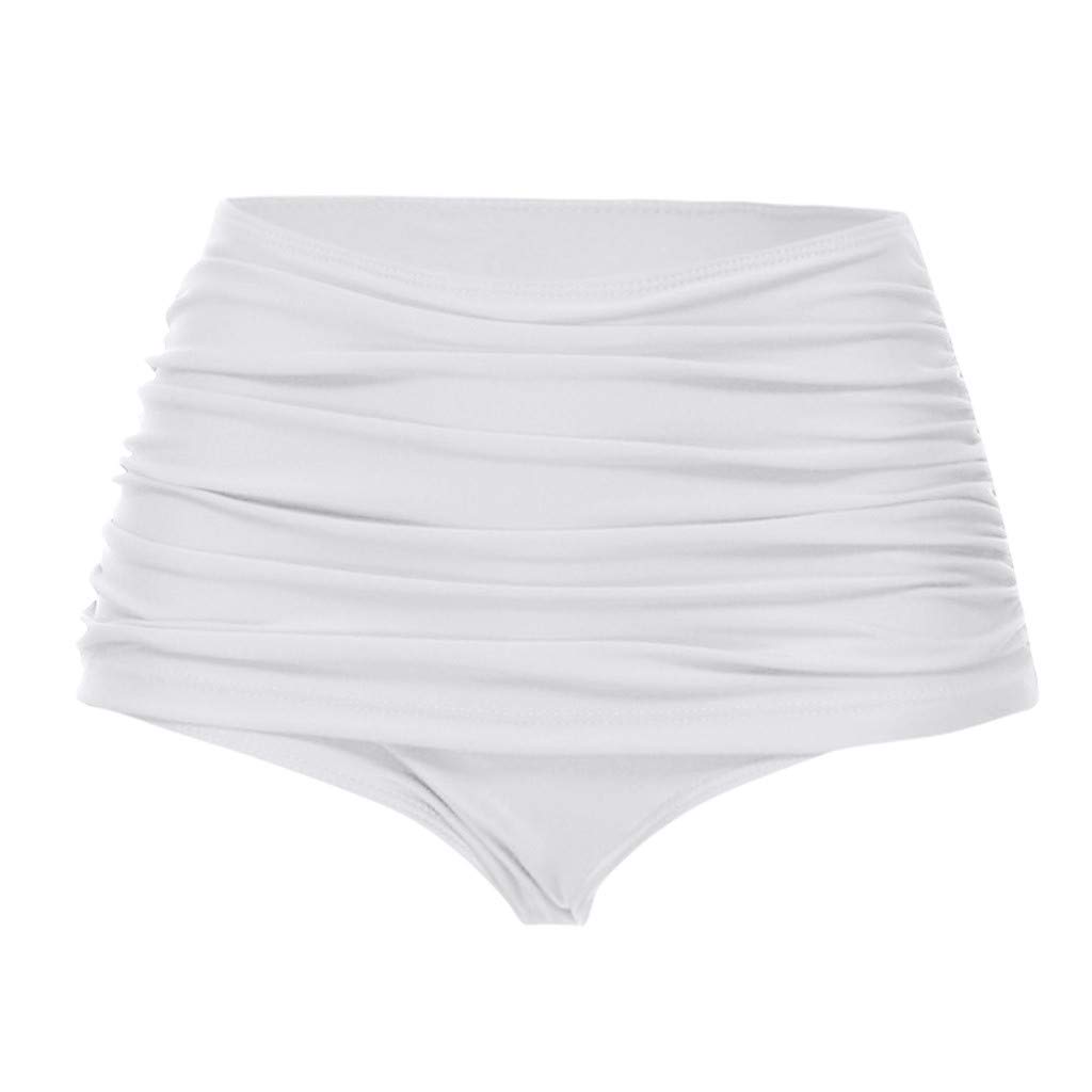 Bikini Mujer Culotte Talle Alto Drapeado Reductora Abdomen Natación Slip de Baño