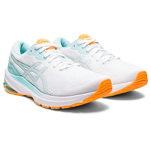 Asics Women's Gt-1000 11 Running Shoes, 9.5, White/Clear Blue #TOP2