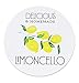 Limoncello - Etichette rotonde"Delicious & Homemade", 5,1 cm, confezione da 12
