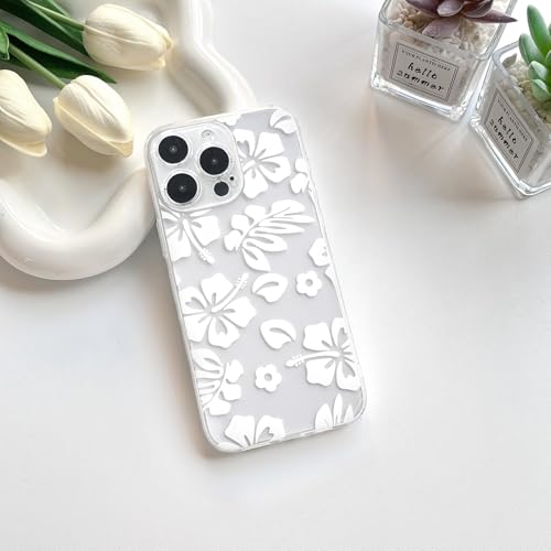 Coque iPhone 13 Pro Max fleur d'hibiscus blanc antichoc - 2