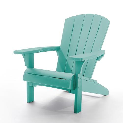 Keter Chaise de Jardin Adirondack - Bleu Turquoise - Style Bois