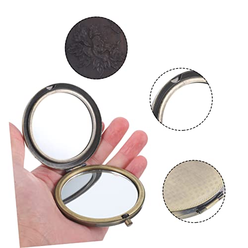 Fomiyes Vintage Round Mirror Pocket Mirror Travel Makeup Mirror Vintage Mirror Portable Round Mirror Travel Handheld Mirror Mini Beauty Mirror Makeup Mirrors Adorable Mirror Retro Mirror #TOP1