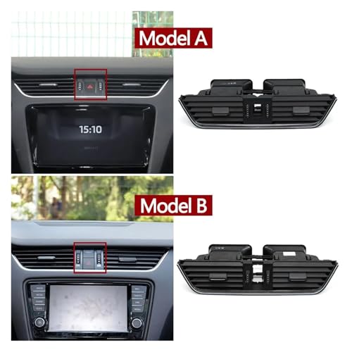 Grille de ventilation Skoda Octavia centrale en ABS noir haute résistance modèle A